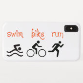 Swim Bike Run Case-Mate iPhone Hülle (Rückseite (Horizontal))