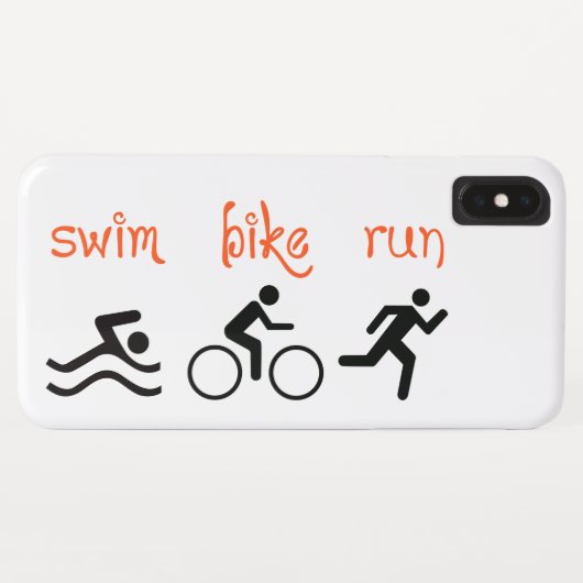 Swim Bike Run Case-Mate iPhone Hülle (Rückseite (Horizontal))