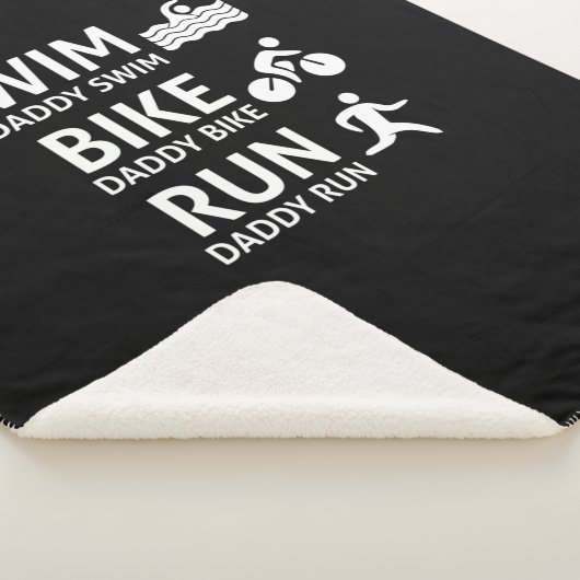 Swim Bike Run Daddy - Funny Triathlon Vater T - Sh Sherpadecke (3/4)