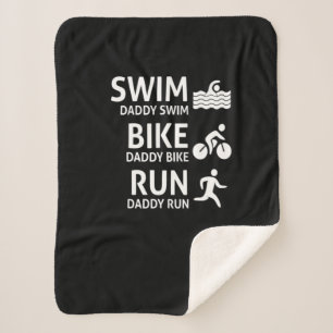 Swim Bike Run Daddy - Funny Triathlon Vater T - Sh Sherpadecke
