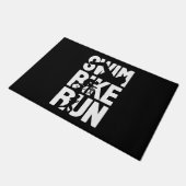 Swim Bike Run Fußmatte (Schrägansicht)