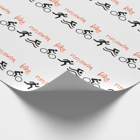 Swim Bike Run Geschenkpapier (Ecke)