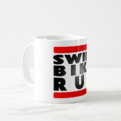 SWIM BIKE RUN KAFFEETASSE (Vorderseite Links)