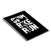 Swim Bike Run Notizblock (Rechte Seite)