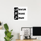 Swim Bike Run Poster (Heimbüro)