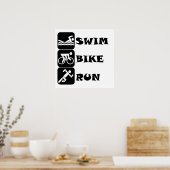 Swim Bike Run Poster (Küche)