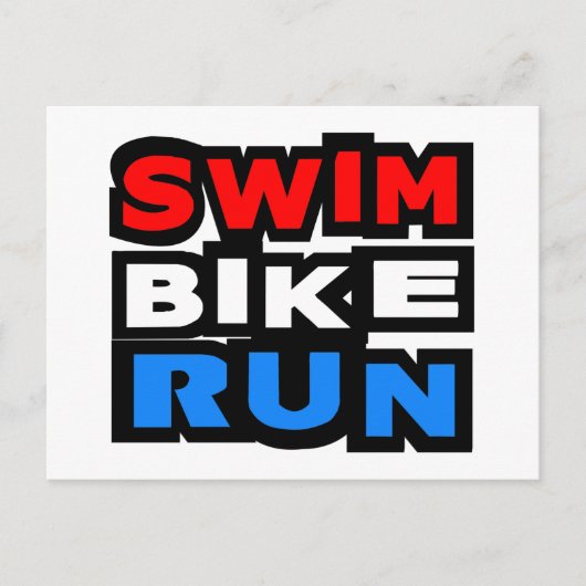 Swim Bike Run Postkarte (Vorderseite)