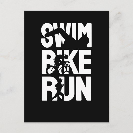Swim Bike Run Postkarte (Vorderseite)