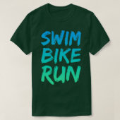 Swim Bike Run Triathlon cooles Design 3 T-Shirt (Design vorne)