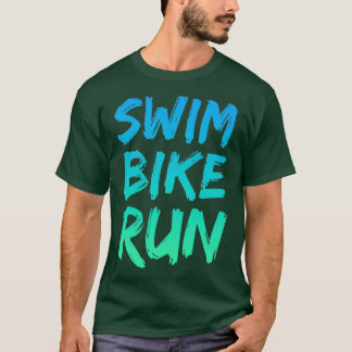 Swim Bike Run Triathlon cooles Design 3 T-Shirt
