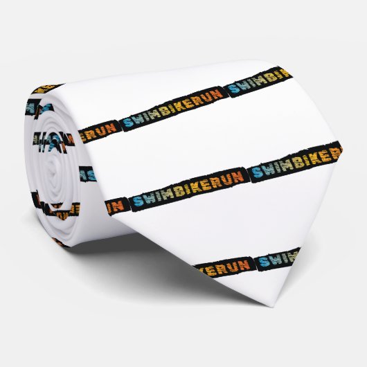 Swim Bike Run, Triathlon cooles Design Krawatte (Gerollt)