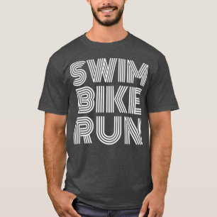 Swim Bike Run Triathlon Design T-Shirt