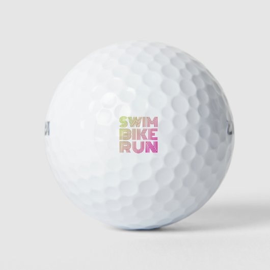 Swim Bike Run, Triathlon Golfball (Vorderseite)