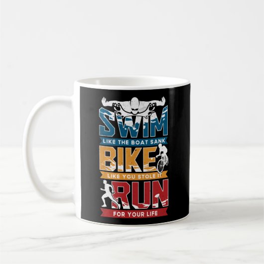 Swim Bike Run Triathlon Kaffeetasse (Links)