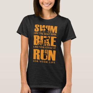Swim Bike Run Triathlon Mens Anzug Triathlon Anzüg T-Shirt