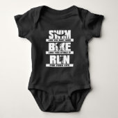 Swim Bike Run Triathlon Runner Cycling Swimmer Baby Strampler (Vorderseite)
