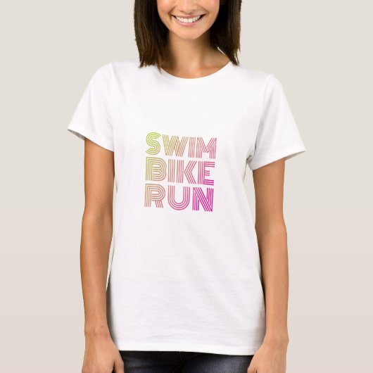 Swim Bike Run, Triathlon T-Shirt (Vorderseite)