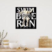 SWIM BIKE RUN VICTORY POSTER (Küche)