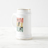 Swim Bike Run - Vintager Triathlon Bierglas (Vorderseite Links)