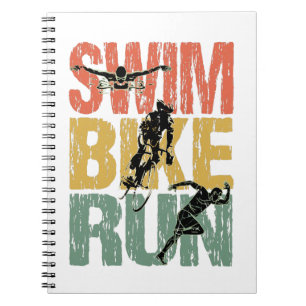 Swim Bike Run - Vintager Triathlon Notizblock