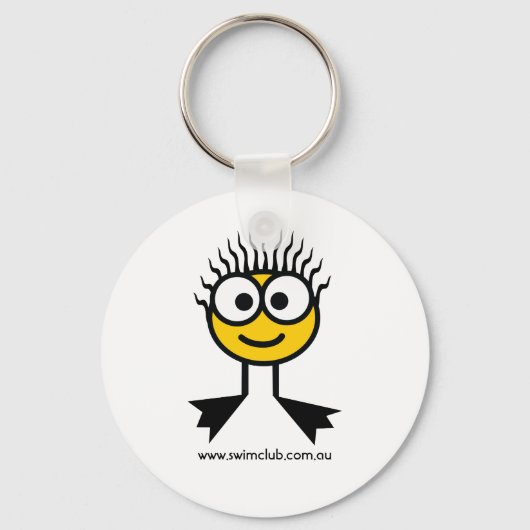 Swim Club Gelbes Schwimmbecken Schlüsselring Schlüsselanhänger (Vorderseite)