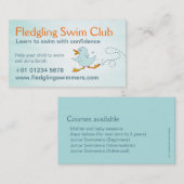 Swim Club Schwimmlehrer Visitenkarte (Vorne/Hinten)