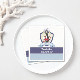 Swim Club Wappen Pinguin Kinder Pool Geburtstagspa Serviette