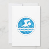 Swim Coach Best je Custom Foto Dankeskarte (Rückseite)