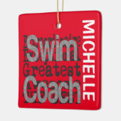 Swim Coach Extraordinaire CUSTOM Keramikornament (Links)