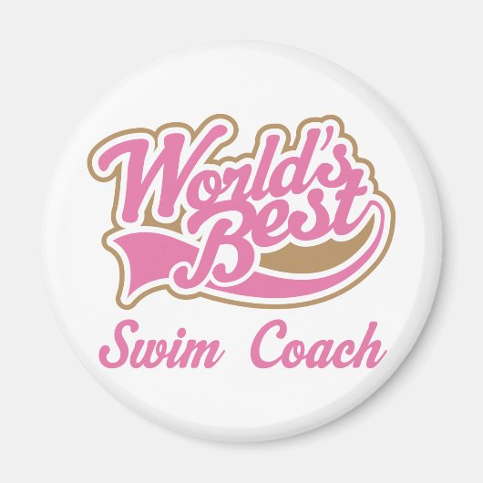 Swim Coach Geschenk Magnet (Vorne)