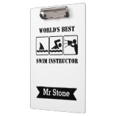 Swim Coach Personalisiert Teacher Kletterbretter F Klemmbrett (Links)