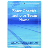 Swim Coach | Schwimmteam | Drehpunkte Klemmbrett (Rückseite)