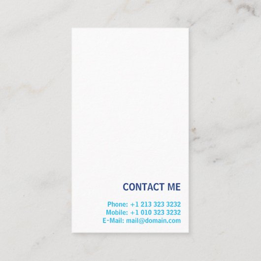 Swim Coach Visitenkarte (Rückseite)