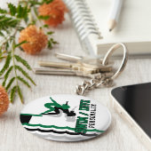 Swim Dive Team - Grün und Schwarz Schlüsselanhänger (Seite)