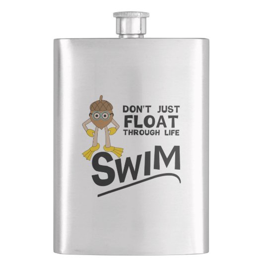 Swim durch das Leben Flachmann (Vorderseite)