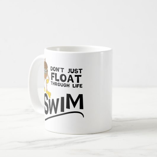 Swim durch das Leben Kaffeetasse (Vorderseite Links)