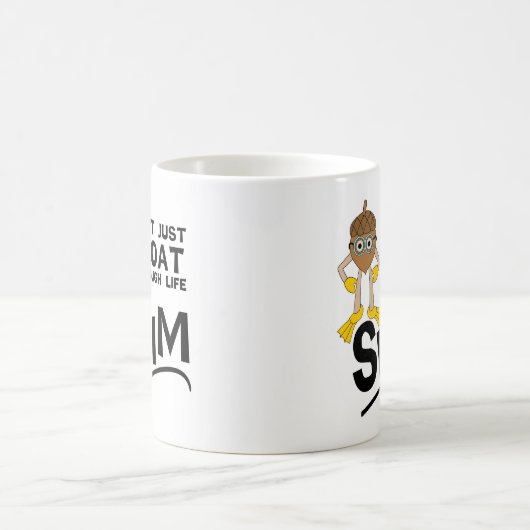 Swim durch das Leben Kaffeetasse (Mittel)