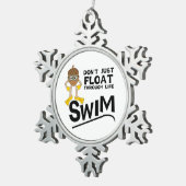 Swim durch das Leben Schneeflocken Zinn-Ornament (Rechts)