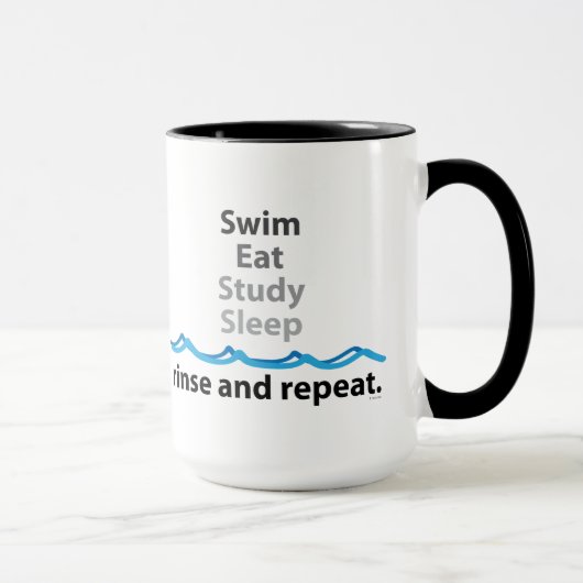 Swim essen Studien-Schlaf-Tasse Tasse (Rechts)