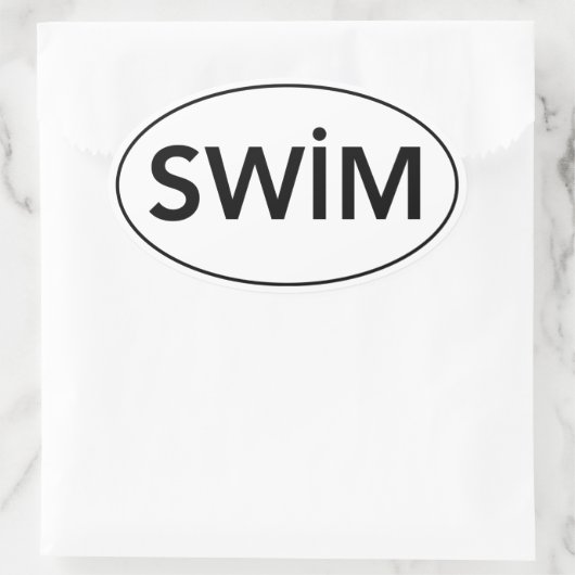 "SWIM" Euro Car Aufkleber (Tasche)