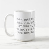 Swim, Fahrrad, Lauf - ich bin ein Triathlete - Kaffeetasse (Links)