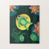 Swim Frog Gelbe Sonnenbrille Puzzle (Vertikal)