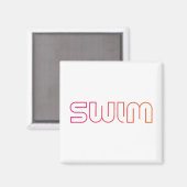 Swim-Fun-Design Magnet (Vorderseite/Rückseite)