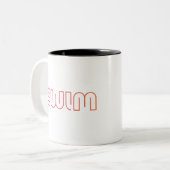 Swim-Fun-Design Zweifarbige Tasse (Vorderseite Links)