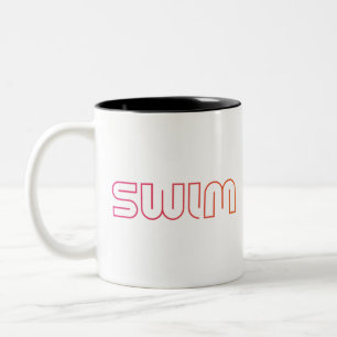 Swim-Fun-Design Zweifarbige Tasse