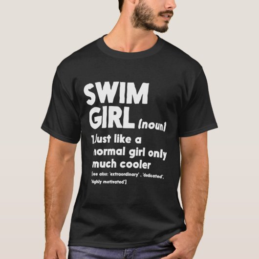 Swim Girl Definition nur Cooler Frauen Juni T-Shirt (Vorderseite)