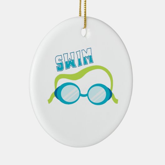 Swim Goggles Keramik Ornament (Rechts)
