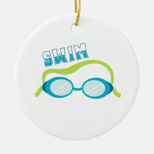 Swim Goggles Keramik Ornament (Vorne)