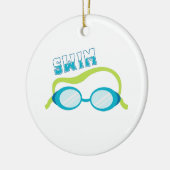 Swim Goggles Keramik Ornament (Links)
