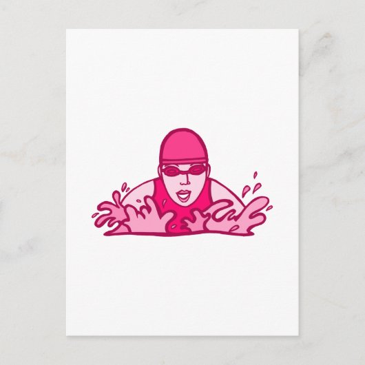 Swim Hard Postkarte (Vorderseite)